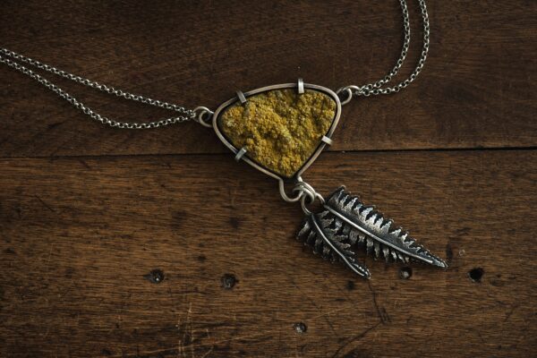 Ocean jasper fern necklace