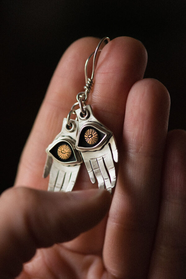 evil eye amulet earrings