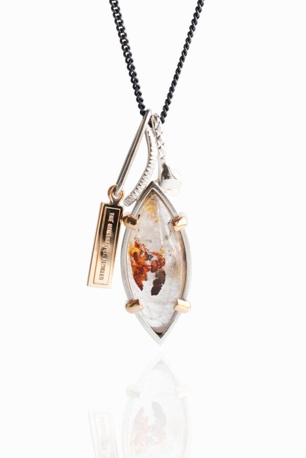 Medusa Quartz in 14k yellow gold and sterling