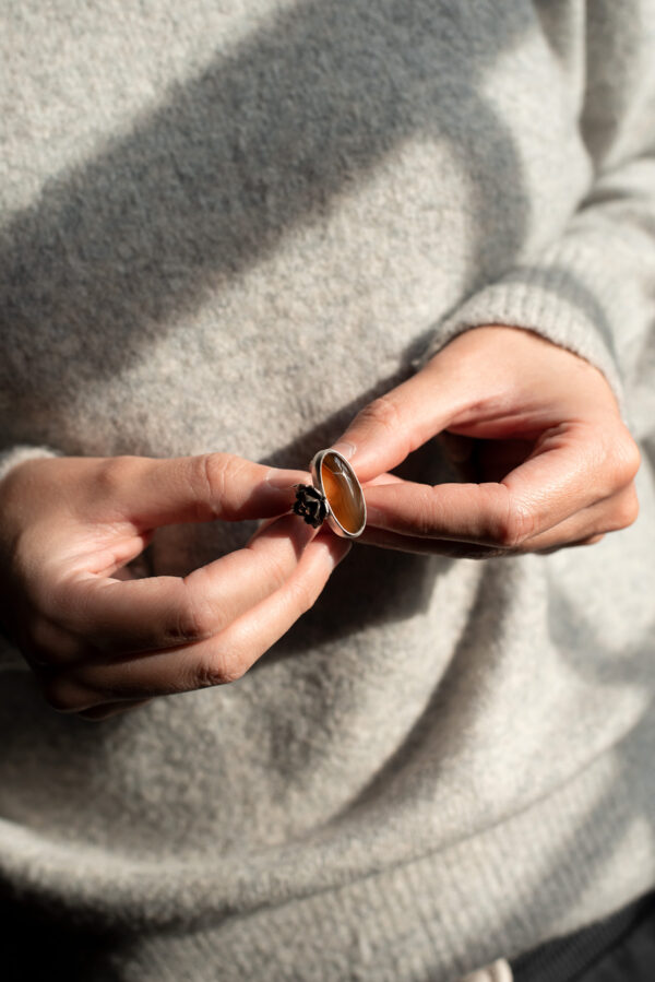 Montana Agate Flower Ring