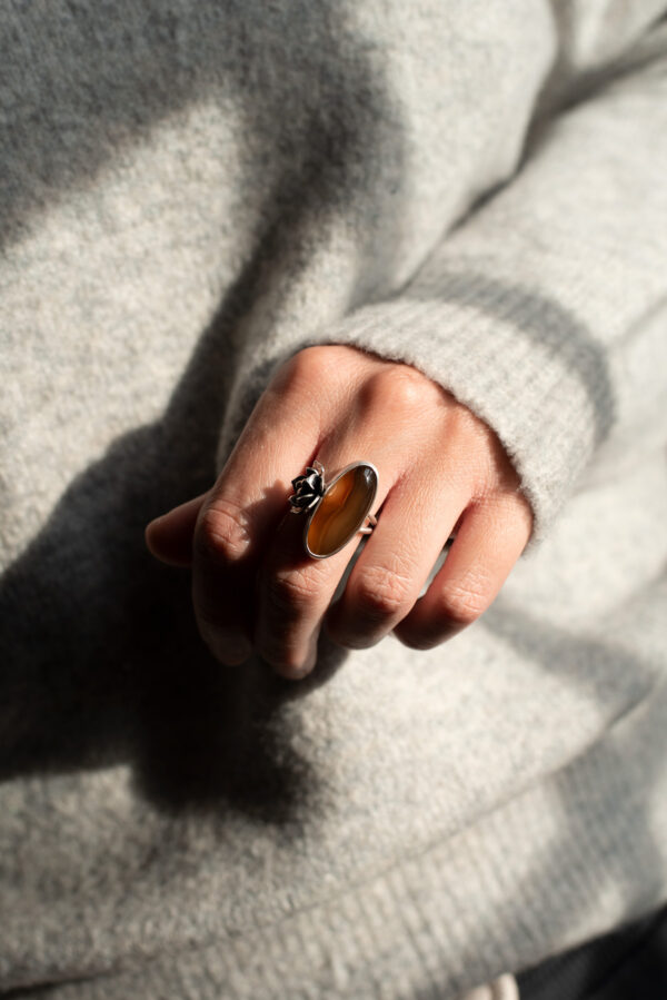 Montana Agate Flower Ring