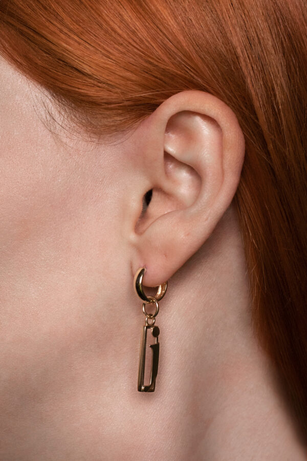 Serif Huggie Earring