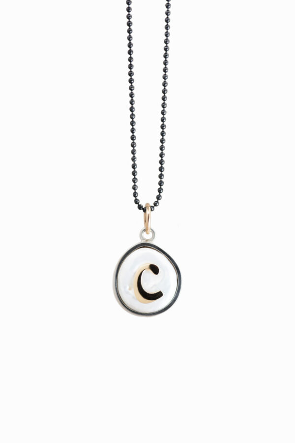 Serif on a pearl necklace